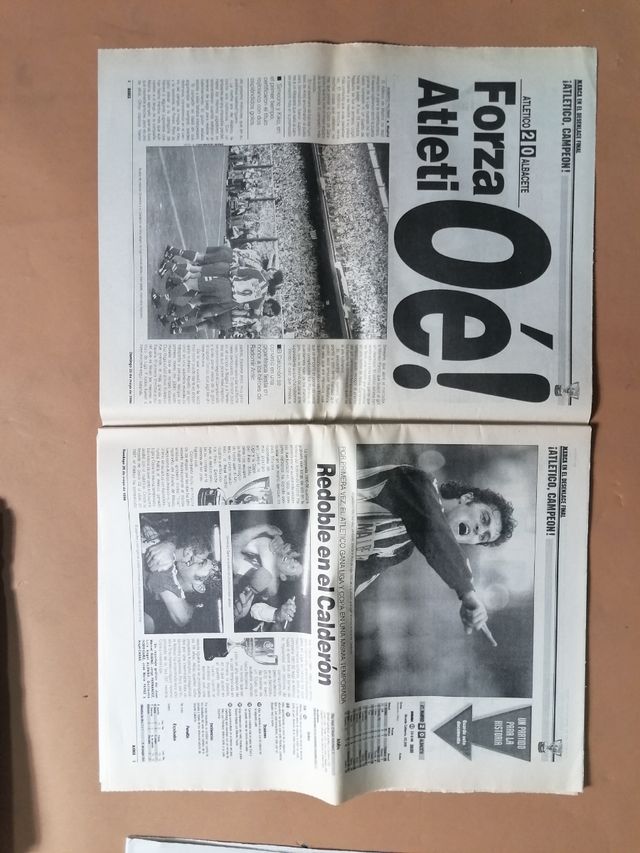 Periódicos de títulos del Atlético de Madrid