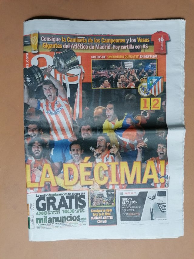 Periódicos de títulos del Atlético de Madrid