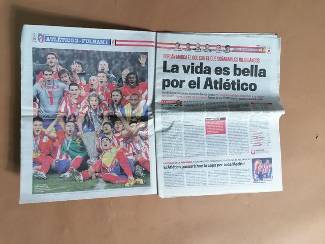 Periódicos de títulos del Atlético de Madrid