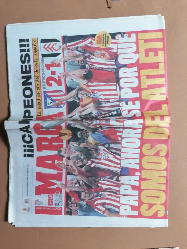 Periódicos de títulos del Atlético de Madrid