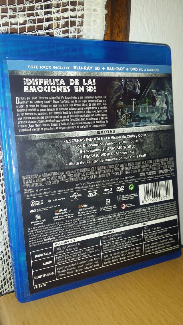 JURASSIC WORLD BLU-RAY 3D