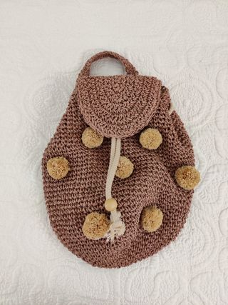 bolso mochila rosa palo