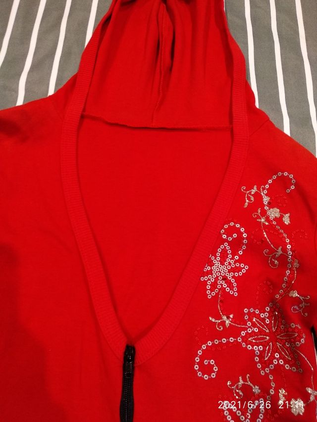 Chaqueta algodón roja