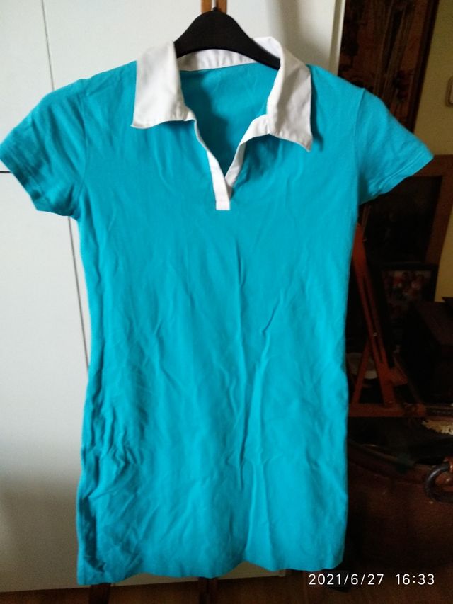 Vestido algodón azul