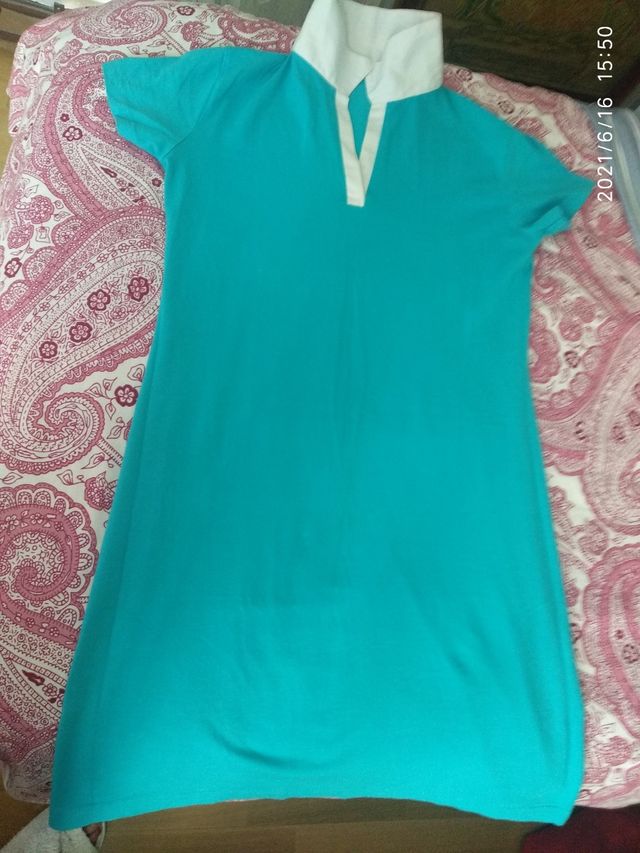 Vestido algodón azul