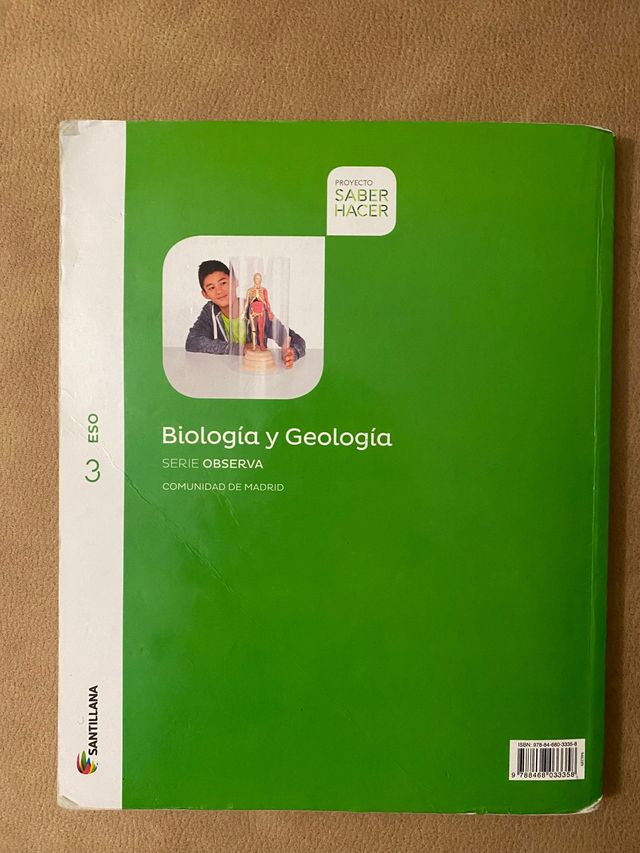 Libro Biología y Geología 3 ESO Santillana de segunda mano por 10 € en