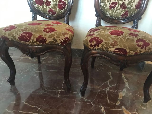 2 sillas isabelinas antiguas