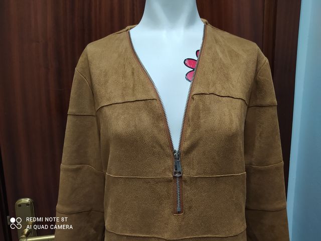 Abito in pelle Vuelta color sabbia