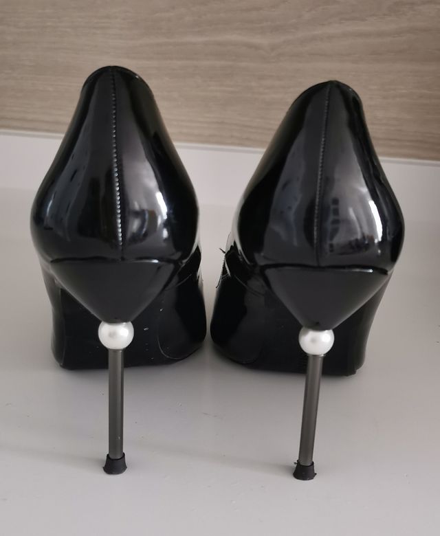 zapato negro charol talla 38