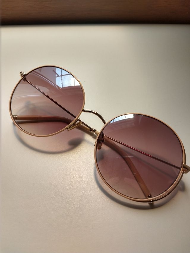 Gafas de Sol Redondas Dorado