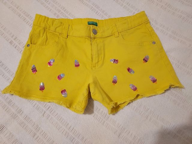 Pantalón chica corto vaquero Benetton