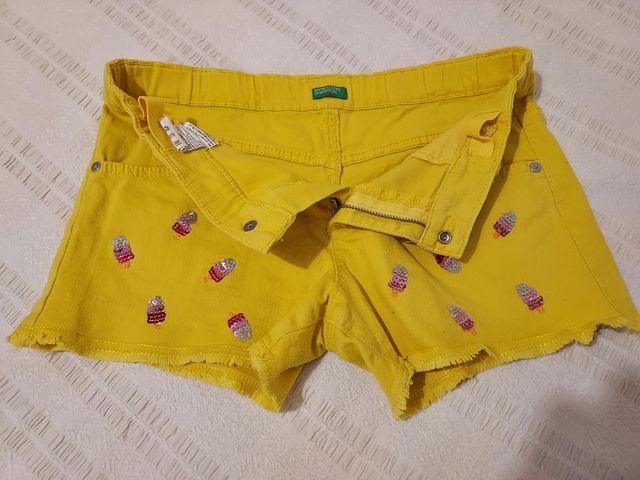 Pantalón chica corto vaquero Benetton