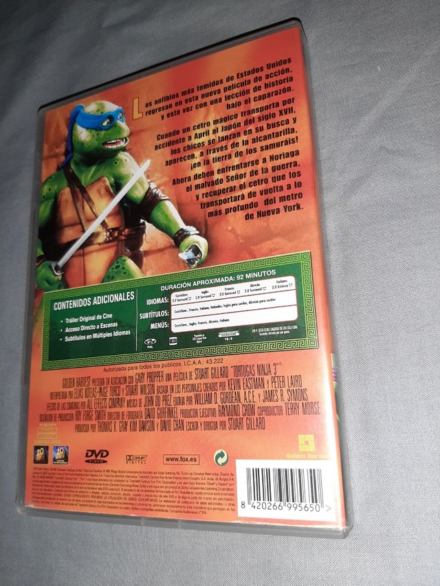 las tortugas ninja 3 1a edicion descatalogada dvd