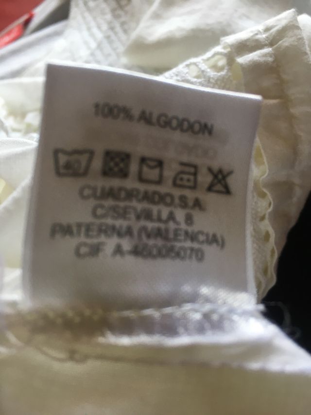 Blusa blanca 100/ algodón