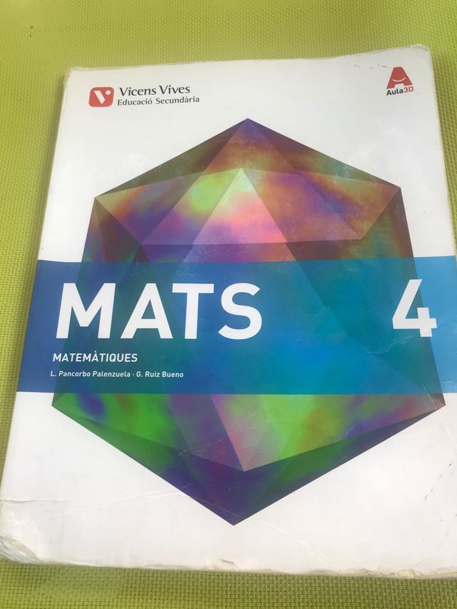 Libro matemáticas de 4 Eso