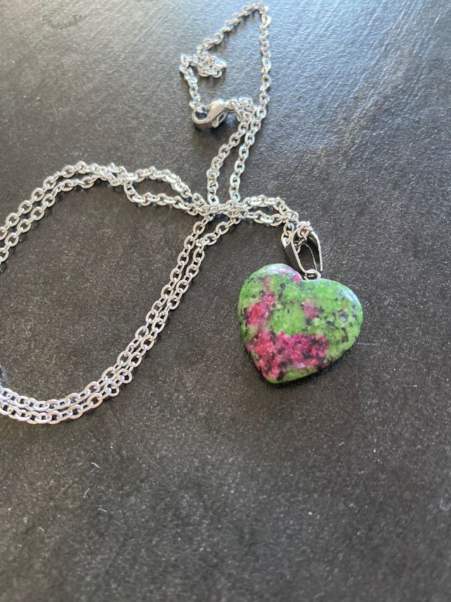 OEFRTA Collar Piedra natural y acero inoxidable