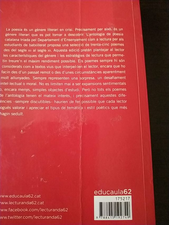 Nova Antologia de poesía catalana,Tirant lo blanc