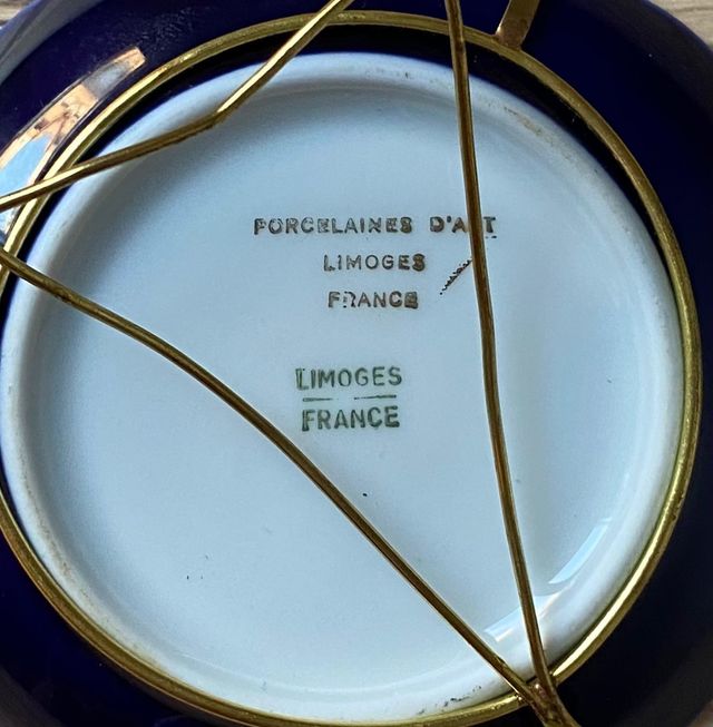 Plato de porcelana de Limoges