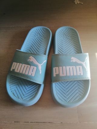 chanclas puma turquesa