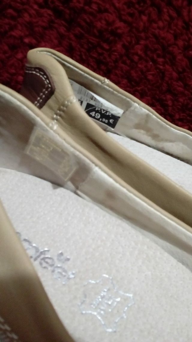 Bailarina cuña piel nueva n.40