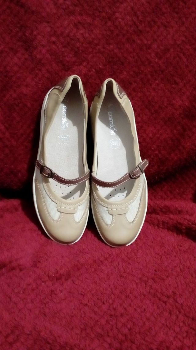 Bailarina cuña piel nueva n.40