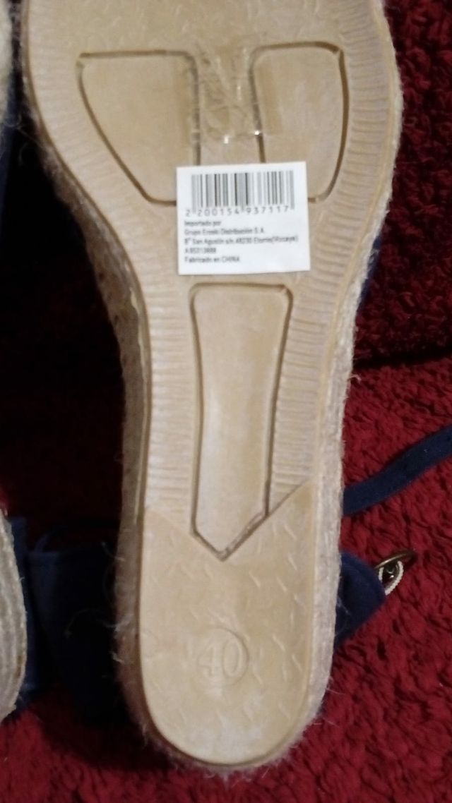 Regalo alpargata espadrille nueva n.40