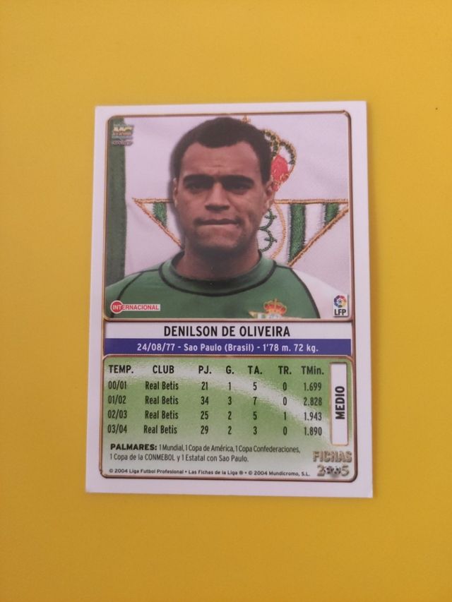 DENILSON BETIS BALOMPIÉ FICHAS DE LA LIGA