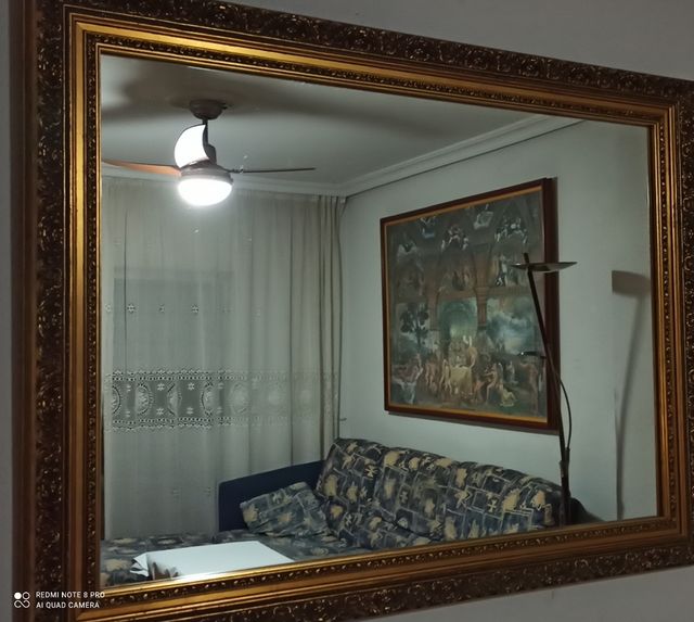 Espejo de pared clásico marco dorado