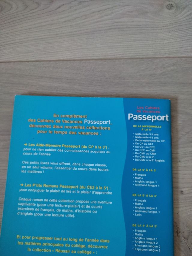 Cuaderno revisión matemáticas en francés