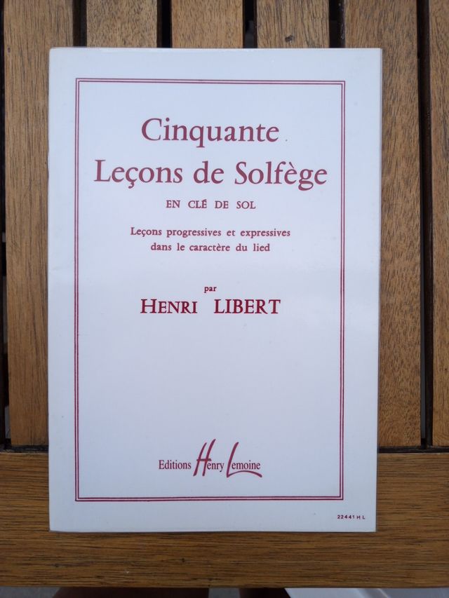 Cinquante Leçons de Solfège en clé de sol. Henri L