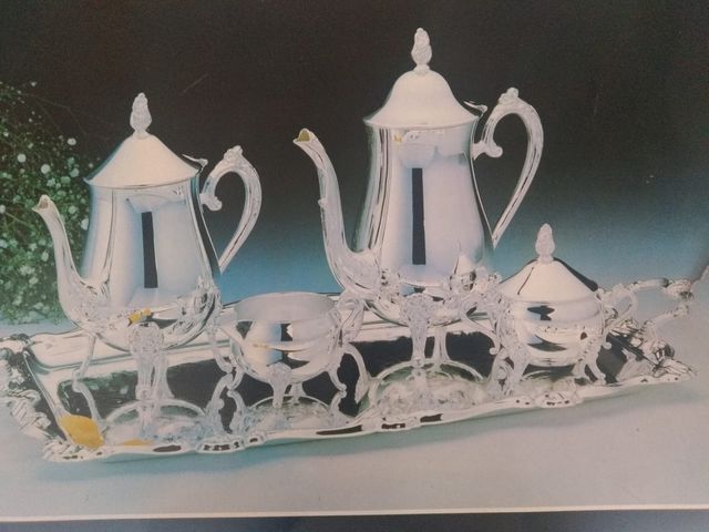 juego de café de plata inglesa