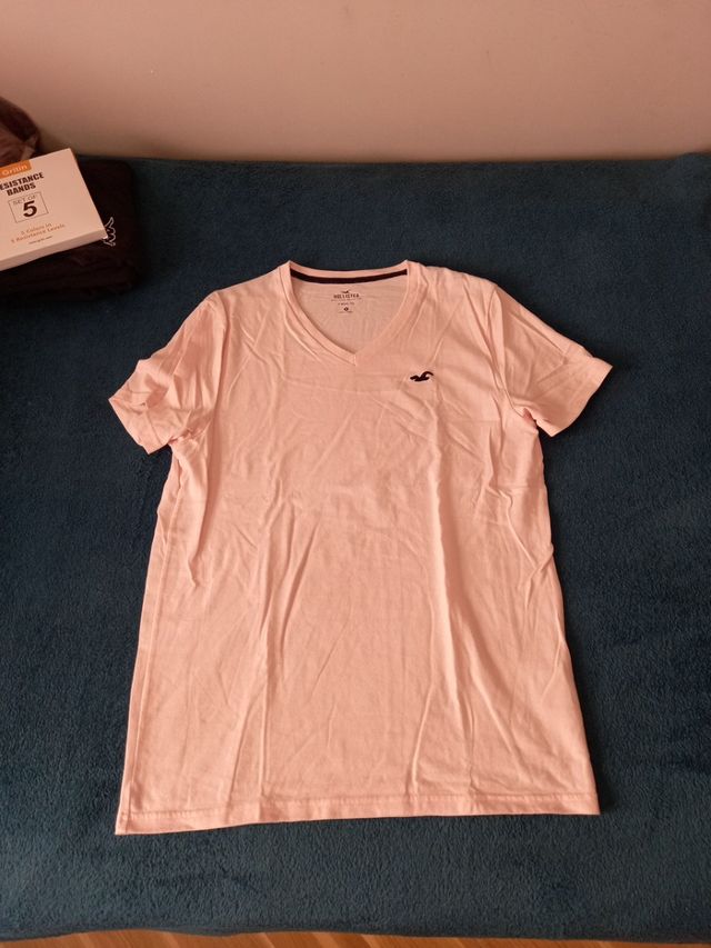 Camiseta Rosa Hollister