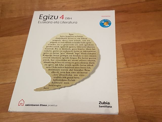 Libro Euskera eta Literatura 4DBH Egizu