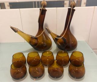 Antiguos porrones de cristal