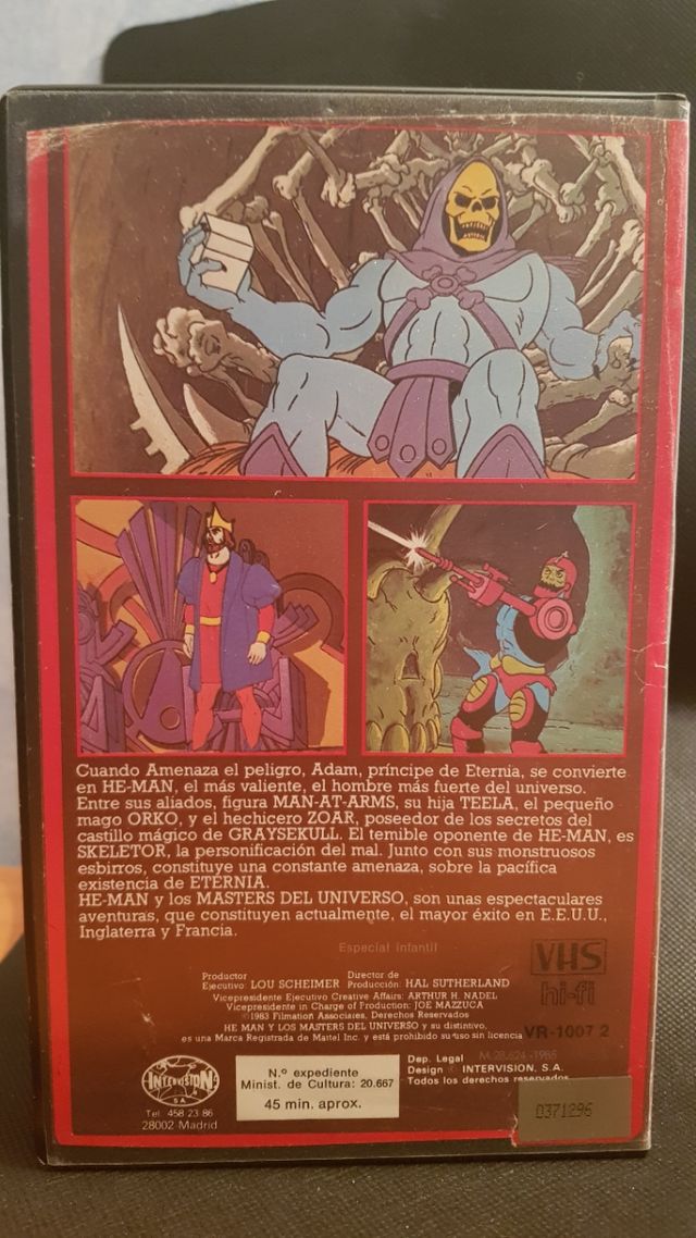 VHS He Man y los Masters del universo 1983