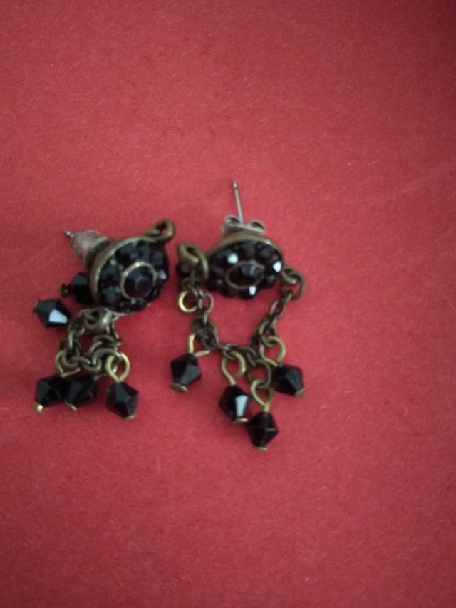 juego de gargantilla y pendientes antiguos a juego