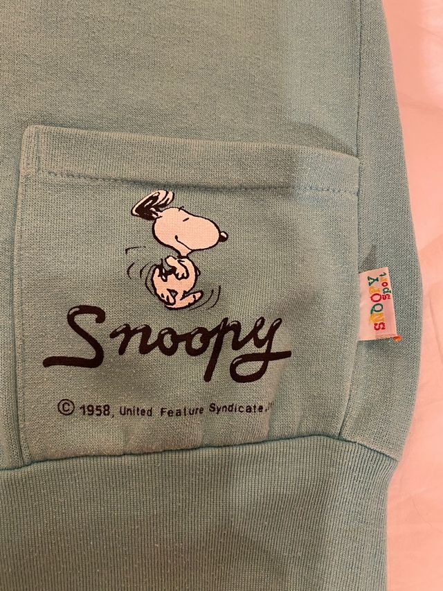 Chaleco de Snoopy vintage turquesa