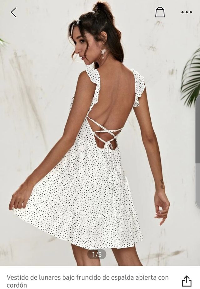 vestido fluido con espalda al aire