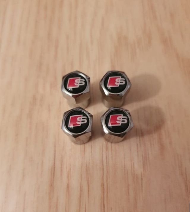 Tapones "S" de SLine Audi válvula neumáticos,metal