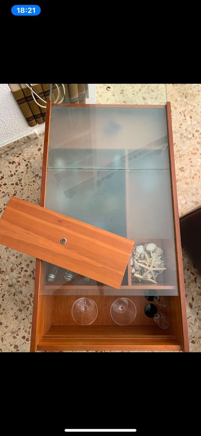 Mesa centro pequeña madera