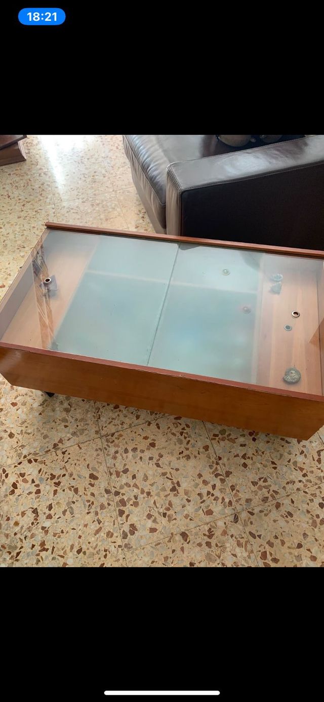 Mesa centro pequeña madera