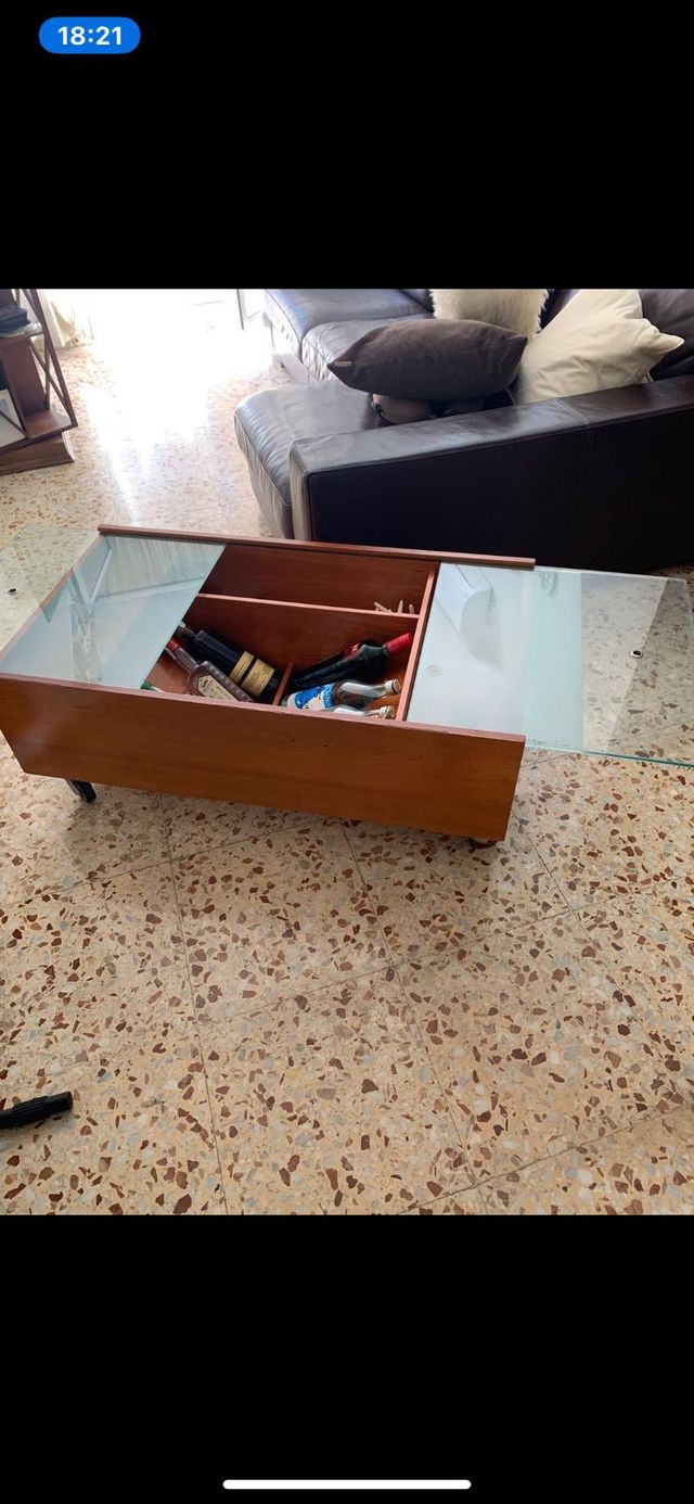 Mesa centro pequeña madera