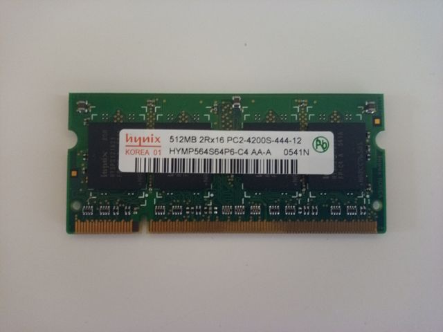 Memoria RAM para portátil 512MB 2Rx16 PC2-4200s-44