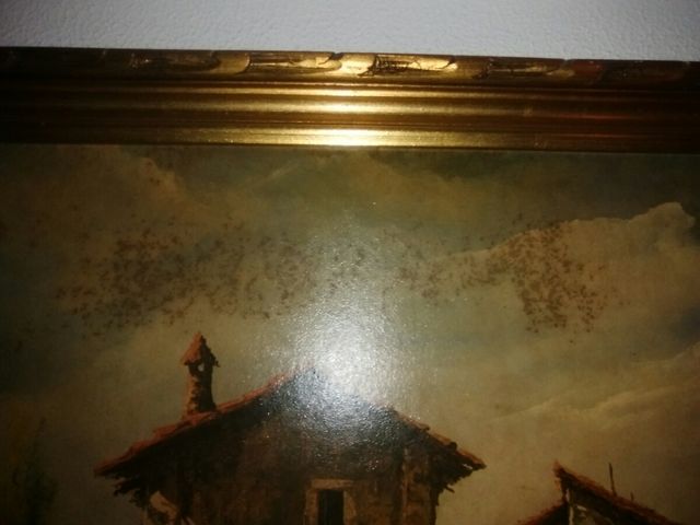 CUADRO GRANDE CON MARCO DE MADERA