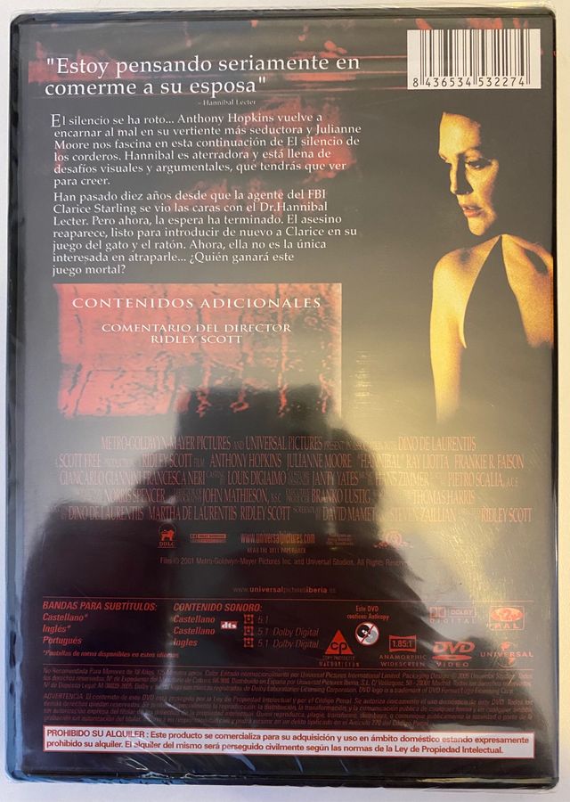 DVD Film: Hannibal (sigillato)