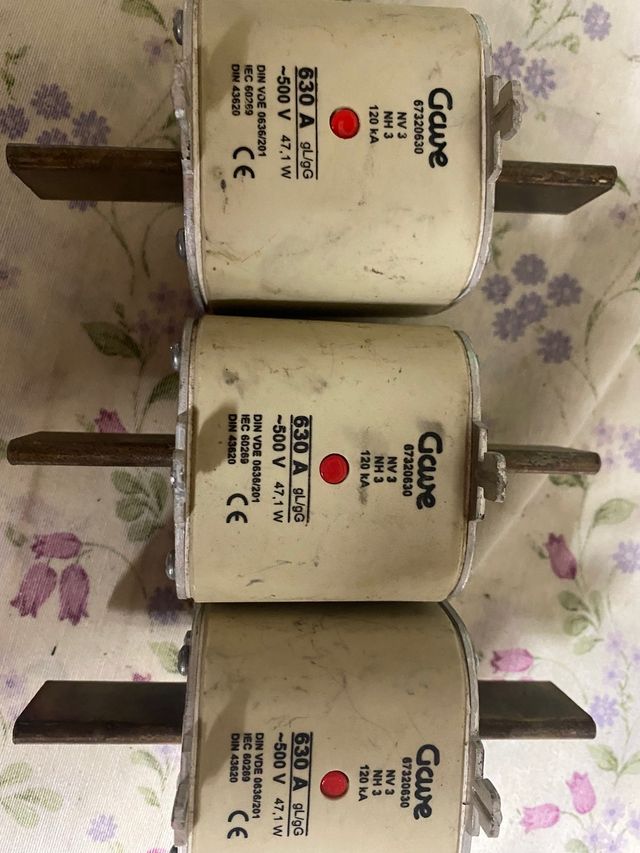 Fusibles de cuchilla 630a 500v