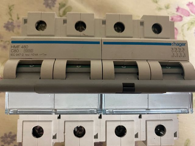 Magnetotermico hager 80A 4P