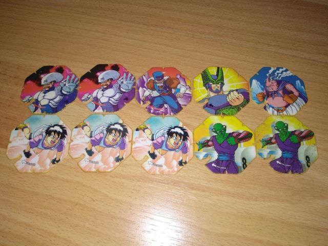 10 tazos Dragonball