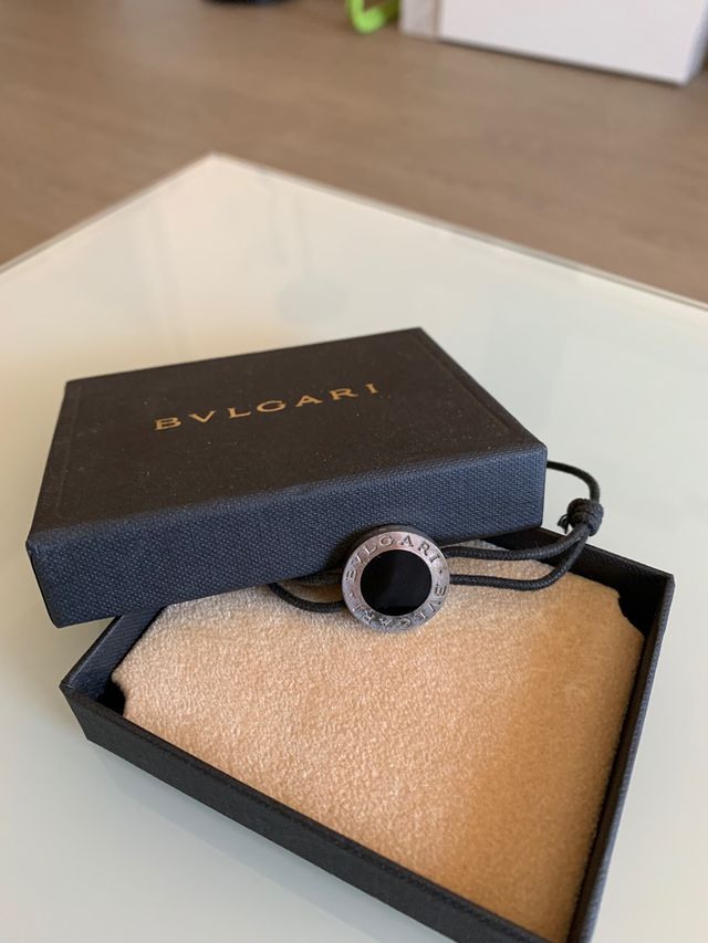 Pulsera Bvulgari plata y ónix 