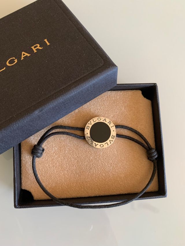 Pulsera Bvulgari plata y ónix 